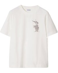 Burberry - Equestrian Knight-Motif T-Shirt - Lyst