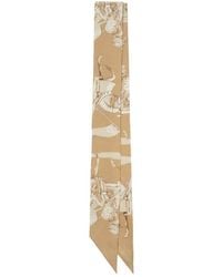Burberry - Skinny Archive Knight Silk Scarf - Lyst