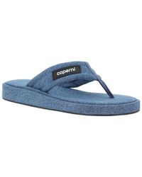 Coperni - Logo Patch Denim Thong Sandals - Lyst