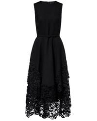 Oscar de la Renta - Wool-Blend And Lace Cocktail Dress - Lyst