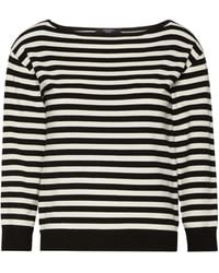 Weekend by Maxmara - Striped Boat Neck Knitted Jumper - Lyst