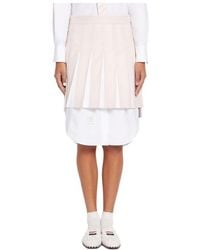 Thom Browne - High-Low Hem Pleated Skirt - Lyst