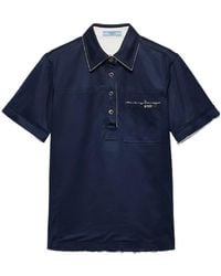 Prada - Scotland Short-Sleeved Polo Shirt - Lyst