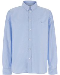 Maison Kitsuné - Maison Kitsuné Profile Fox Embroidered Shirt - Lyst