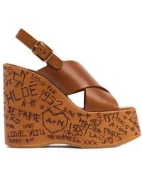 Chloé - Open-Toed High-Heeled Sandals - Lyst