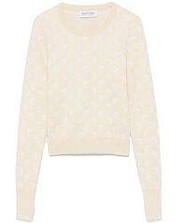 Marine Serre - Moon Jacquard Knit Fitted Jumper - Lyst