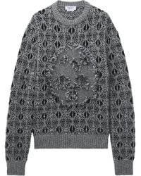 McQueen - Distressed Skull Fair Isle Sweater - Lyst