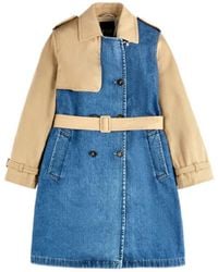 Fay - Belted Panelled Coat - Lyst