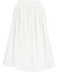 Simone Rocha - Pleated Midi Skirt - Lyst