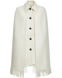 TOTEME - Bouclé Fringe Cape Coat - Lyst