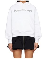 Mugler - Logo-Appliqué Hoodie - Lyst