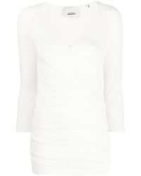 Isabel Marant - Gathered-Detail Long-Sleeve Top - Lyst