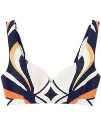 La DoubleJ - Abstract-Print Sweetheart Top - Lyst
