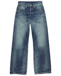 Acne Studios - Logo Patch Straight Leg Jeans - Lyst