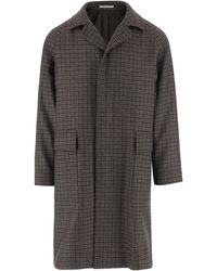 Tagliatore - Long Sleeved Check Printed Coat - Lyst