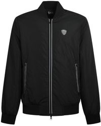 EA7 - Logo-Patch Bomber Jacket - Lyst