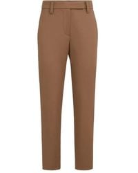 Brunello Cucinelli - Stretch Cotton Cover Slim Fit Trousers - Lyst