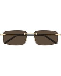 Montblanc - Eyewear Rectangular Frame Sunglasses - Lyst