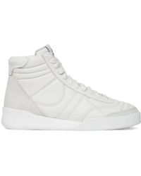 Courreges - Padded Leather Sneakers - Lyst