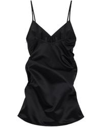 we11done - Satin Suspender Dress - Lyst