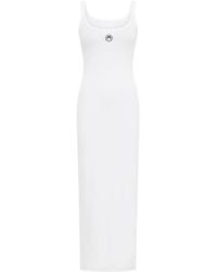 Marine Serre - Moon Logo Ribbed Jersey Long Dress - Lyst