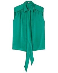 Versace - Satin Lavallière Shirt - Lyst