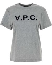 A.P.C. - Logo Printed Crewneck T-Shirt - Lyst