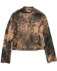 Acne Studios - Distressed-Effect Leather Jacket - Lyst