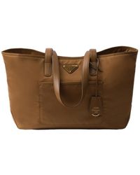 Prada - Re-Edition 1978 Medium Re-Nylon And Saffiano Leather Tote Bag - Lyst