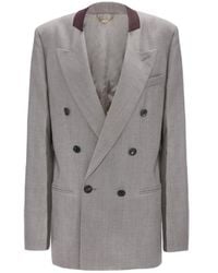 Victoria Beckham - Double-Breasted Peak-Lapels Blazer - Lyst