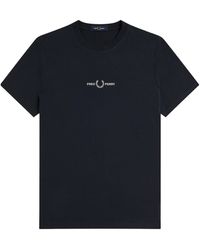 Fred Perry - Cotton Shortsleeve Tshirt - Lyst