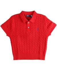 Polo Ralph Lauren - Short-Sleeved Knitted Polo Shirt - Lyst