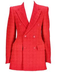 Balenciaga - Double-Breasted Tweed Jacket - Lyst