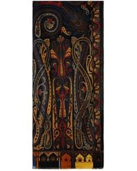 Etro - Patterned Fringed Scarf - Lyst
