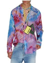 DSquared² - Tie-Dye Cotton Shirt - Lyst