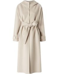 Pinko - Belted Hooded Coat - Lyst