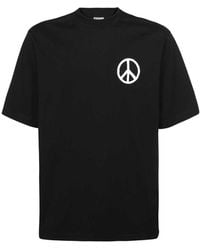 Marcelo Burlon - County Of Milan Crewneck Peace-Logo T-Shirt - Lyst