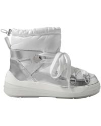 Moncler - Insolux Metallic Leather And Padded Shell Ankle Boots - Lyst