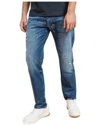 BOSS - Boss Distressed Straight-Leg Jeans - Lyst