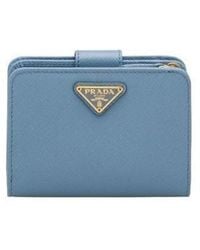 Prada - Small Saffiano Leather Wallet - Lyst
