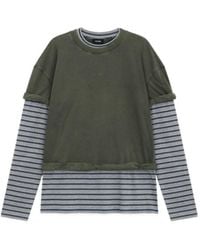 we11done - Layered Stripe Long-Sleeve T-Shirt - Lyst