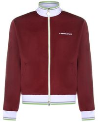 CASABLANCA - Logo-Embroidered Zipped Sweatshirt - Lyst