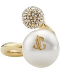 Jimmy Choo - Auri Embellished Ring - Lyst