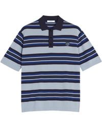 Maison Kitsuné - Maison Kitsuné Bold Fox Head Patch Fine Gauge Striped Polo Shirt - Lyst