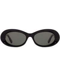 Gucci - Eyewear Oval Frame Sunglasses - Lyst