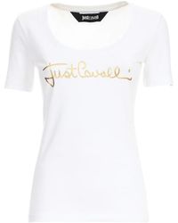 Just Cavalli - Script Logo T-Shirt - Lyst