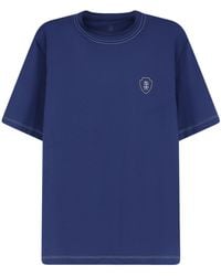 Brunello Cucinelli - Comfort Nylon Crew Neck T-Shirt With Logo - Lyst