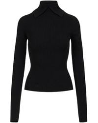 Iceberg - Collared Ribbed Top - Lyst