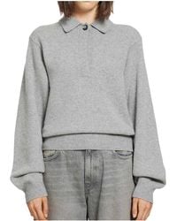 Haikure - Ribbed Polo Knitted Top - Lyst