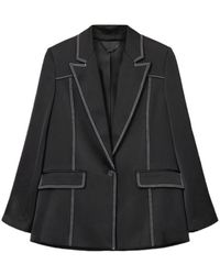 AllSaints - Luna Contrast-Stitch Blazer - Lyst